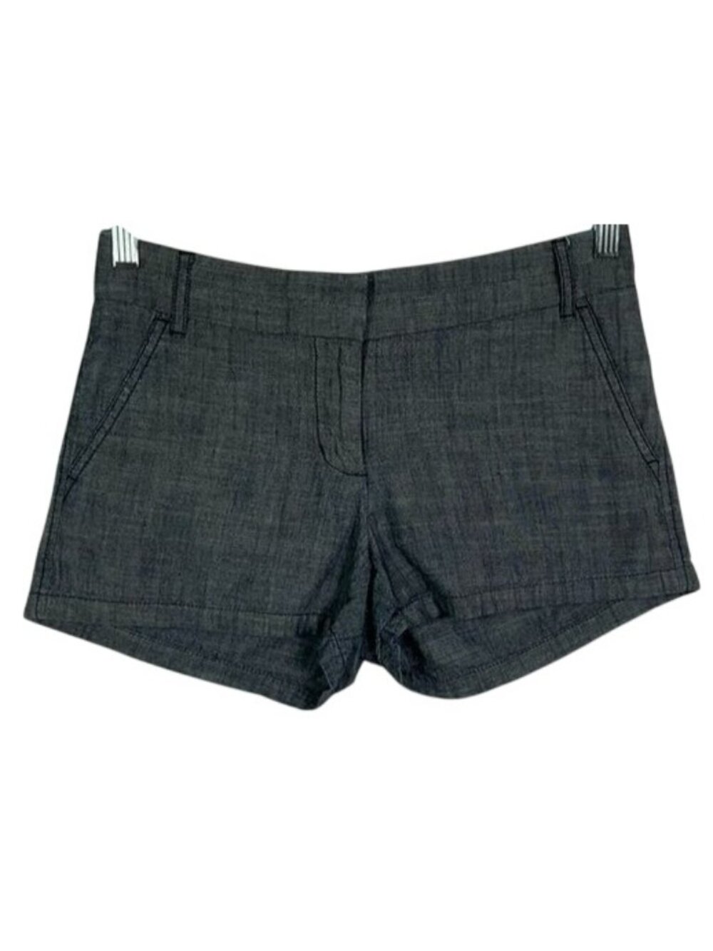 J.Crew Factory 3" Chambray Shorts 100% Cotton Blue Size 0 B9355